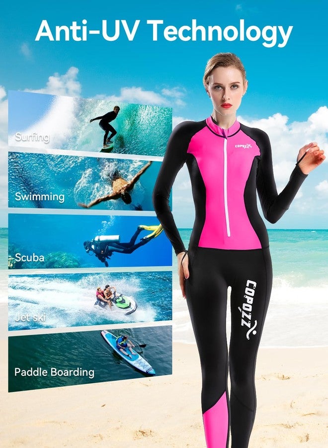 COPOZZ Womens Wetsuit Full Body Swimsuit for Women – Front Zip Wet Suit for Snorkeling, Surfing, Scuba Gear, Paddleboarding, Water Sports - Image 3